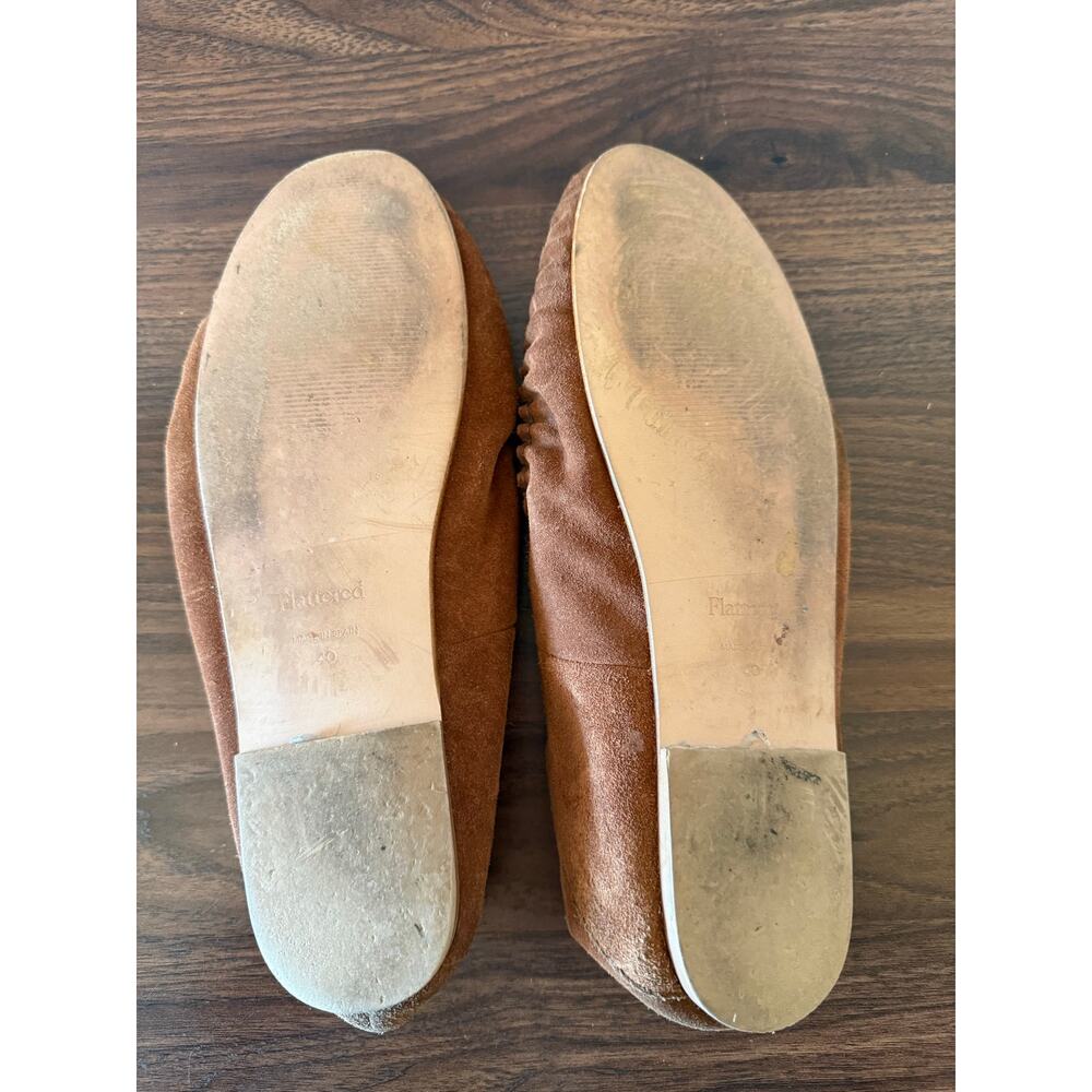 Flattered Bon Bon Loafer in Cognac Suede Crafted in Spain Sz 40 EUC - Picture 5 of 8